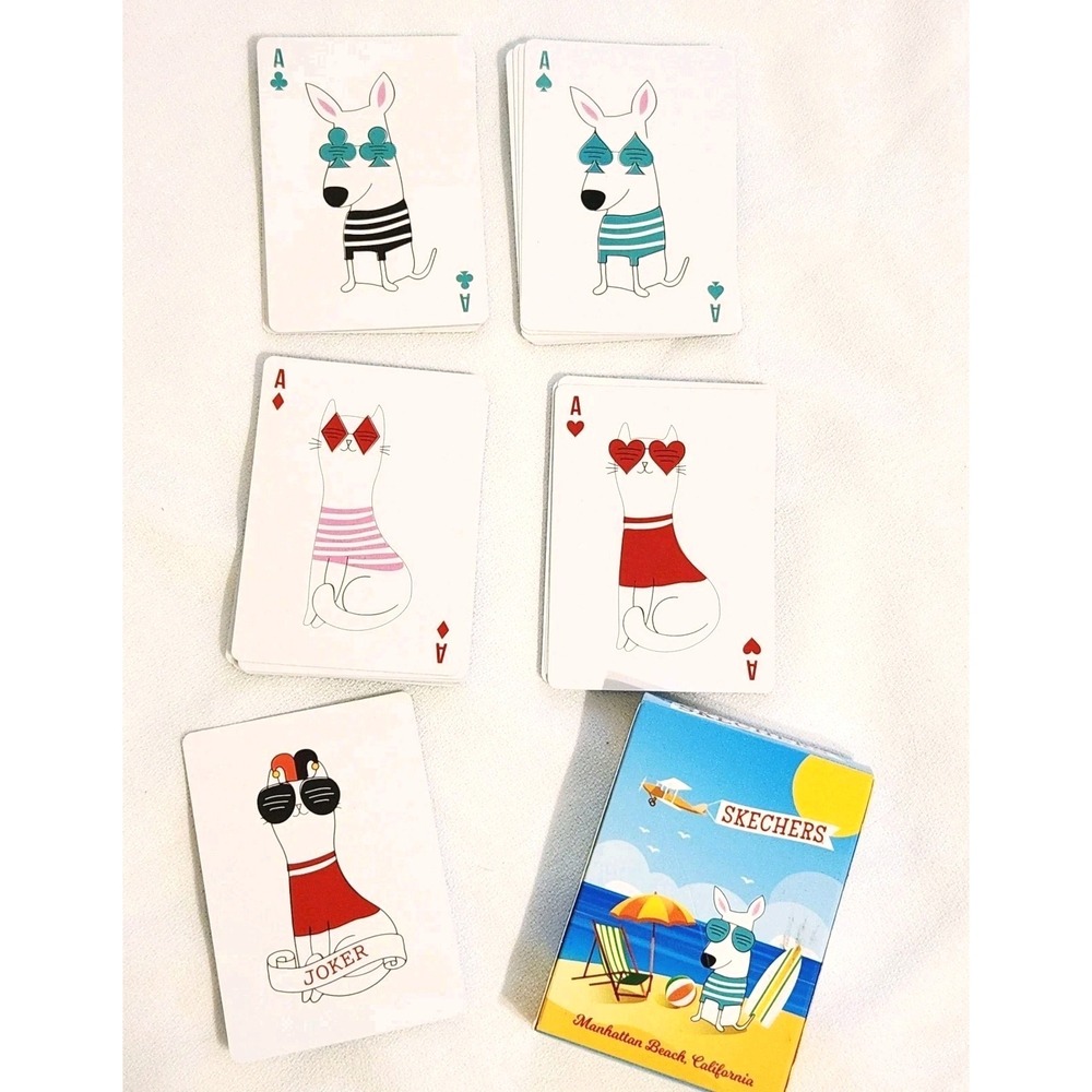 Skechers Playing Cards Manhattan Beach Surf Dog Standard Size w 1 Joker